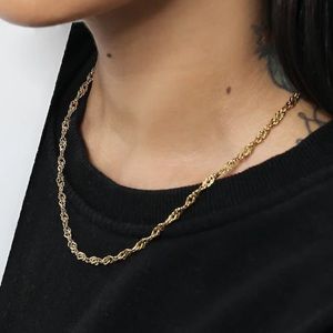 Rachelment The Label Gold Signature Rope Chain Necklace Demi Fine Jewelry